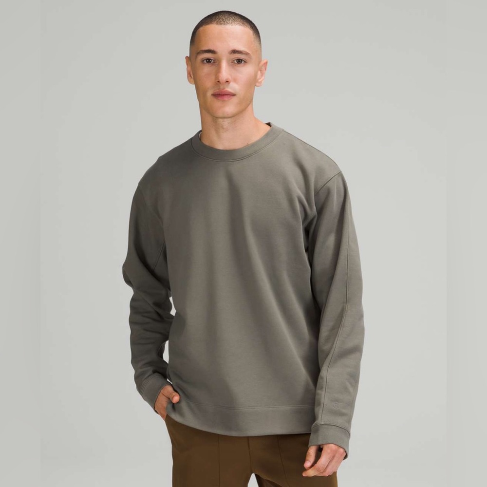 Lululemon Sage Grey French Terry Oversized Long Sleeve Crew